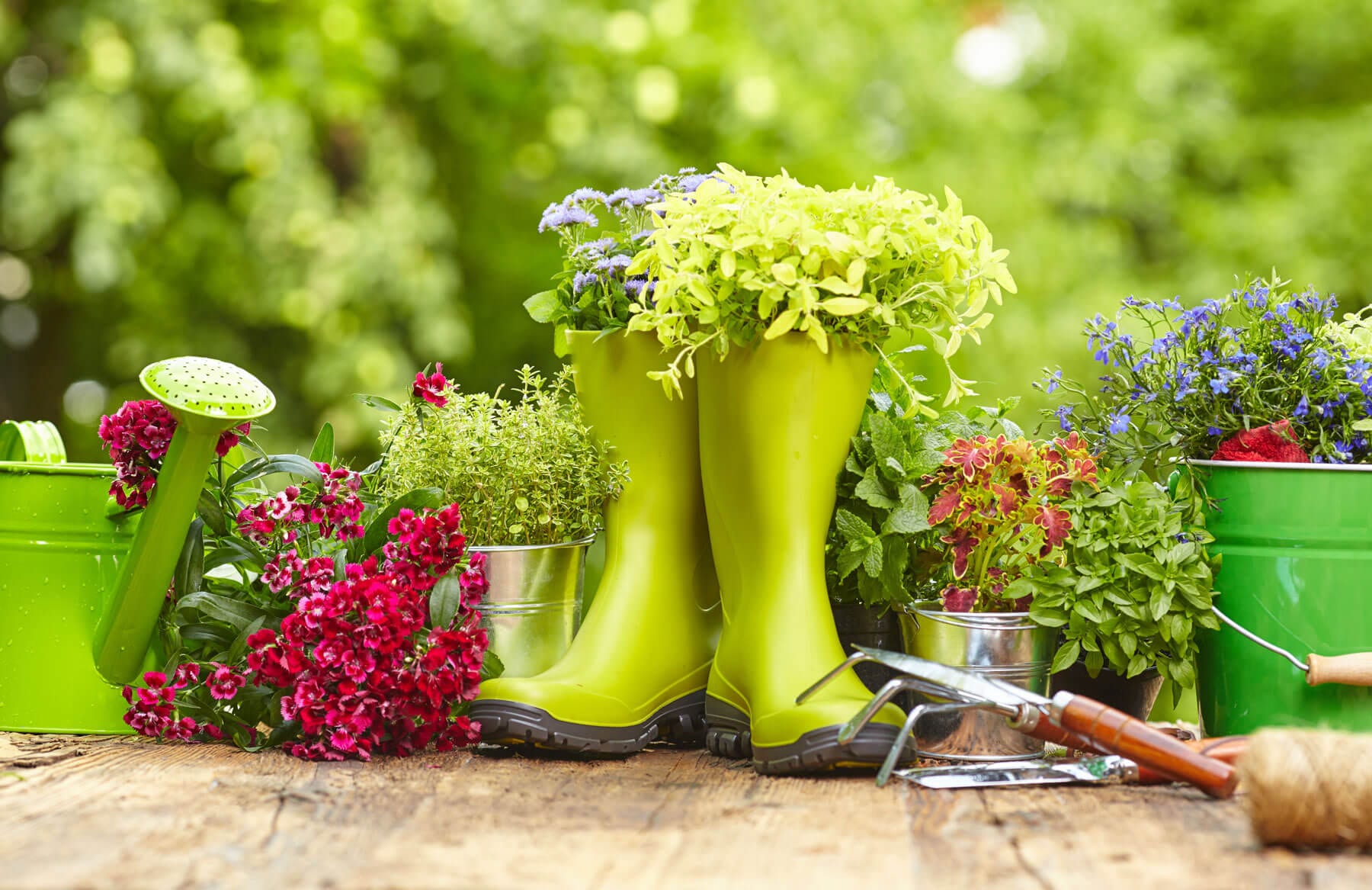 Rain boots with flowers